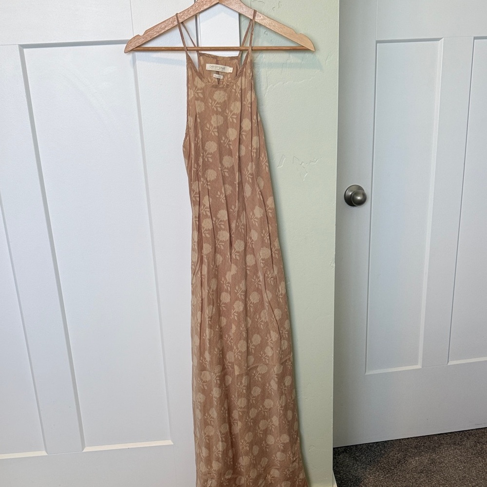 Christy Dawn Beige Floral Maxi Dress